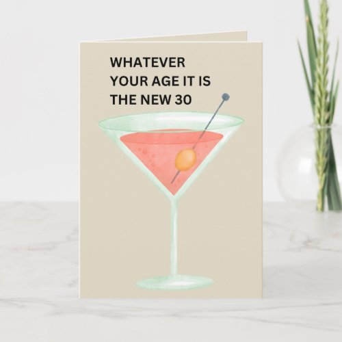The New 30  Funny Birthday  Card