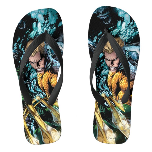 The New 52 - Aquaman #1 Flip Flops (Footbed)