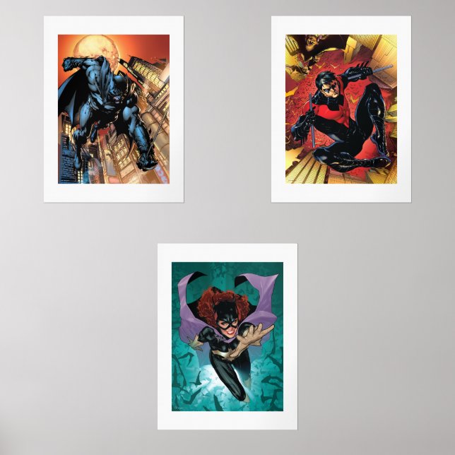 The New 52 Batman, Nightwing, & Batgirl Wall Art Sets (Front)