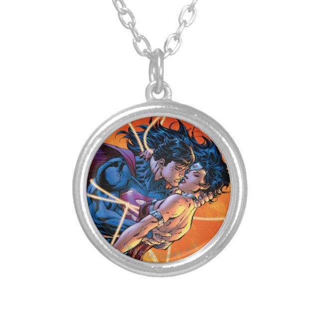 The New 52 Cover #12 Silver Plated Necklace (Front)
