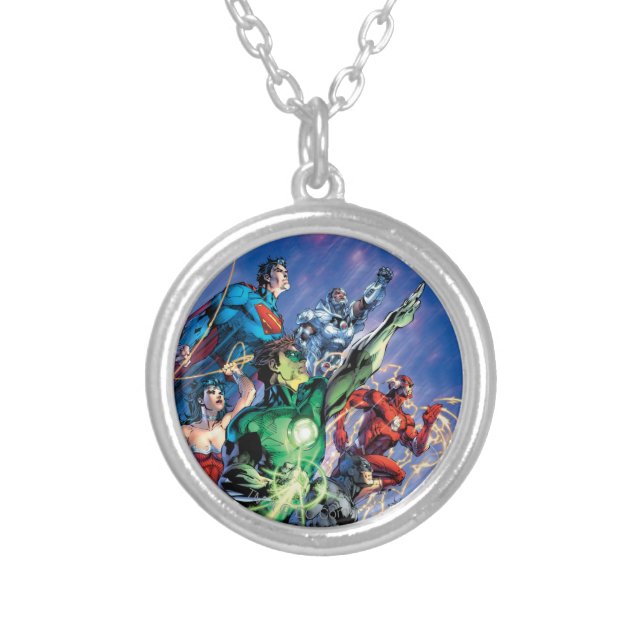 The New 52 Cover #1 3rd Print Silver Plated Necklace (Front)