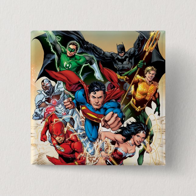 The New 52 Cover #1 4th Print Pinback Button (Front)