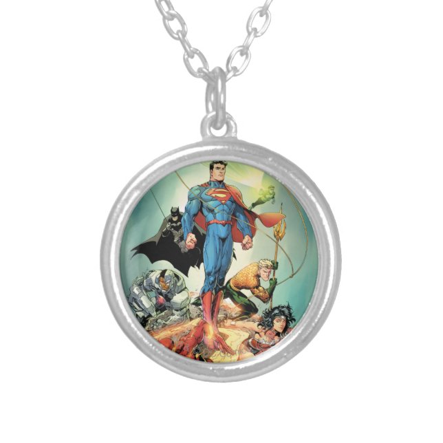 The New 52 Cover #3 Capullo Variant Silver Plated Necklace (Front)