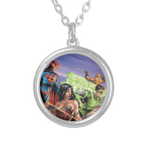 The New 52 Cover #5 Variant Silver Plated Necklace