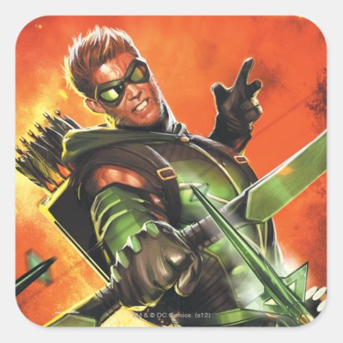 The New 52 _ The Green Arrow 1 Square Sticker