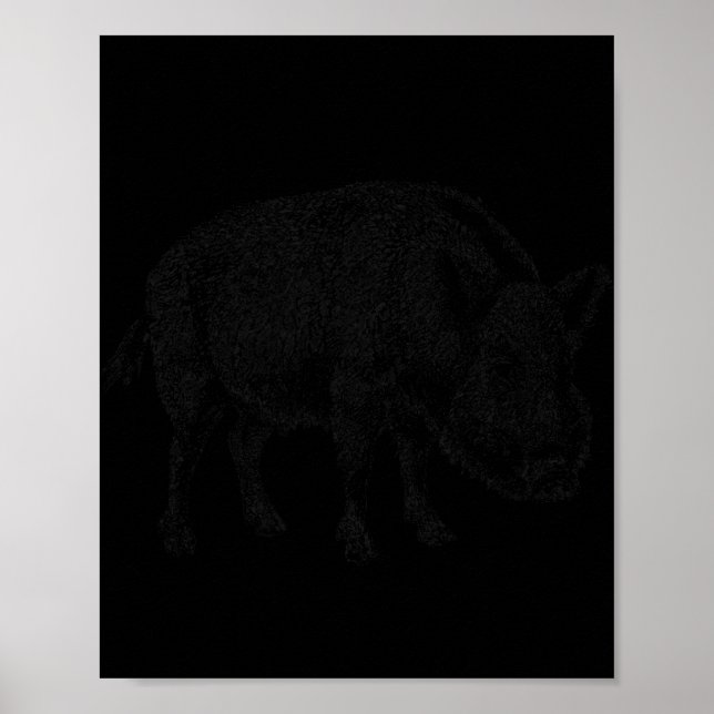 The New Antique Vintage Wild Boar Print - Women's  (Front)
