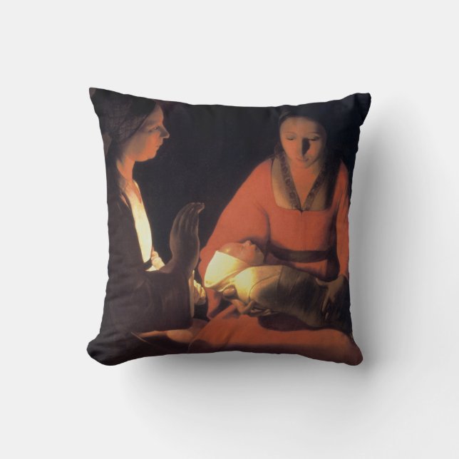 The New Born Child Throw Pillow (Front)