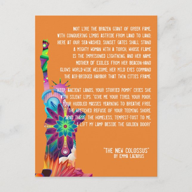 The New Colossus Postcard (Front)