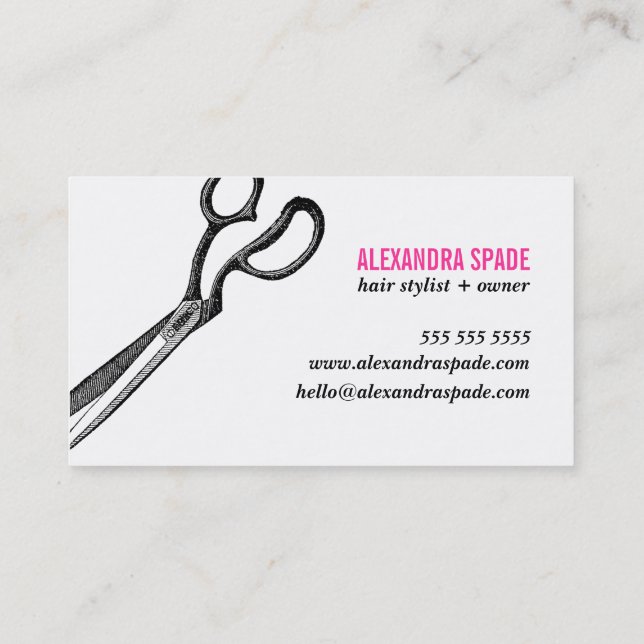 The New Cool Business Card - Customizable in Pink (Back)