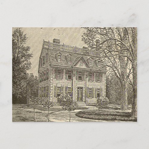 The New England Mansion Postcard