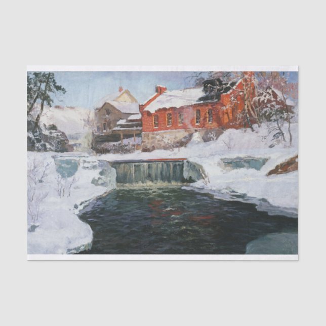 The new factory in Lillehammer,  Thaulow, Frits  Tissue Paper (Front)