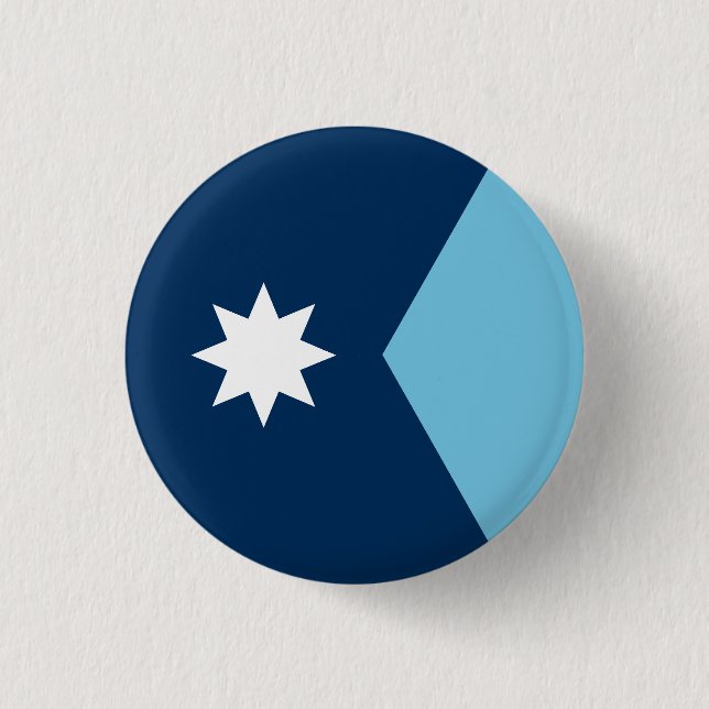 The new Flag of Minnesota State (2023 redesign) Button (Front)