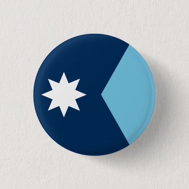 The new Flag of Minnesota State (2023 redesign) Button (Front)