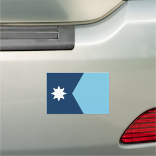 The new Flag of Minnesota State (2023 redesign) Car Magnet
