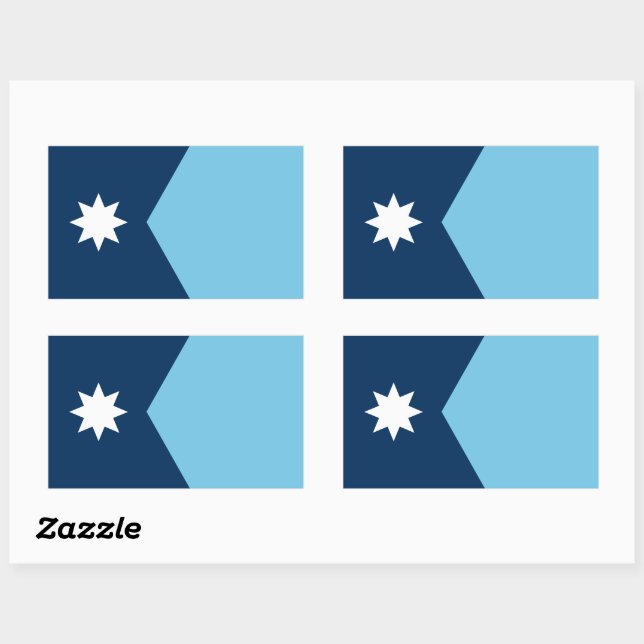The new Flag of Minnesota State Rectangular Sticker (Sheet)
