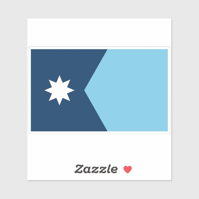 The new Flag of Minnesota State Sticker (Sheet)