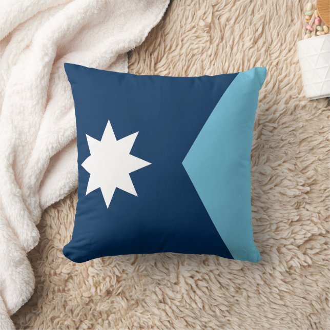 The new Flag of Minnesota State  Throw Pillow (Blanket)