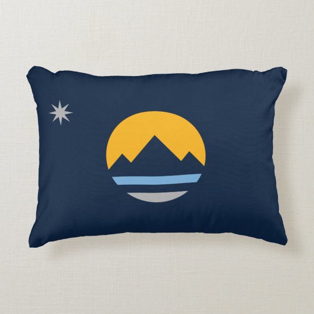 The New Flag of Reno, Nevada Accent Pillow (Front)