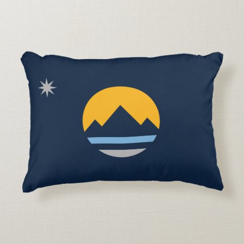 The New Flag of Reno Nevada Accent Pillow