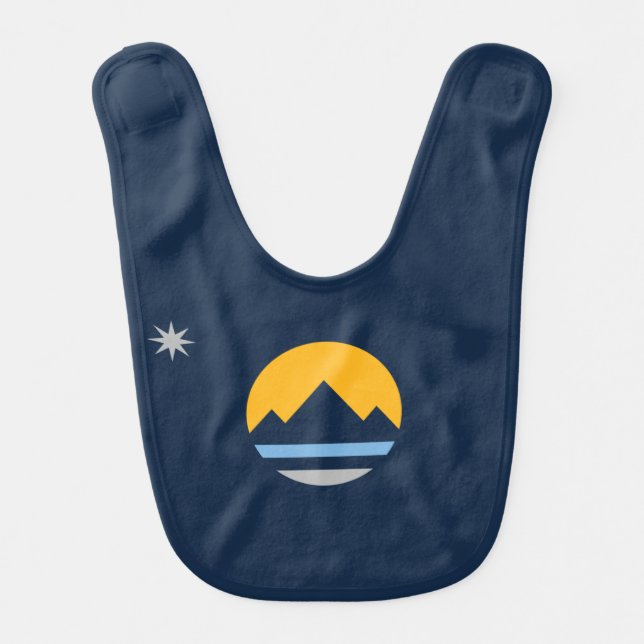The New Flag of Reno, Nevada Baby Bib (Front)