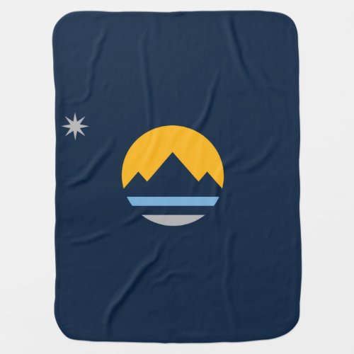 The New Flag of Reno Nevada Baby Blanket