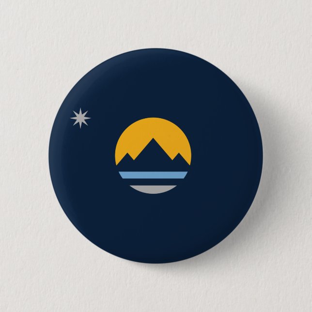 The New Flag of Reno, Nevada Button (Front)
