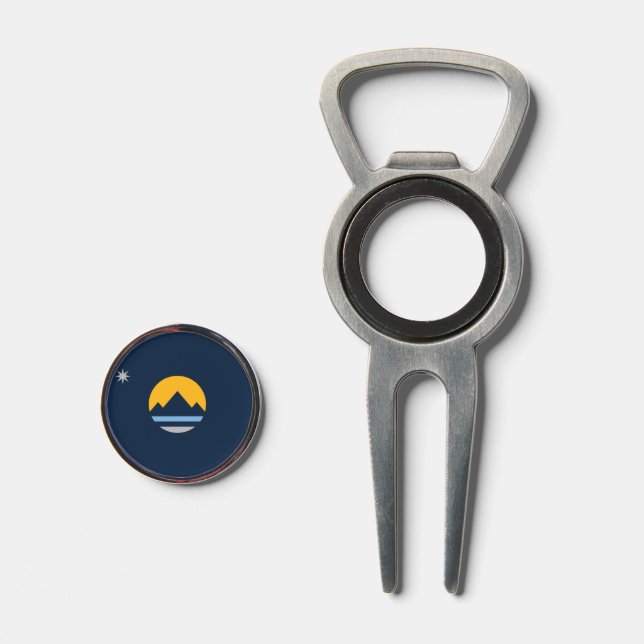 The New Flag of Reno, Nevada Divot Tool (Front (Open))