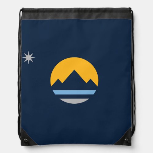The New Flag of Reno Nevada Drawstring Bag