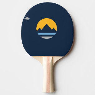 The New Flag of Reno, Nevada Ping Pong Paddle