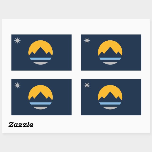 The New Flag of Reno, Nevada Rectangular Sticker (Sheet)