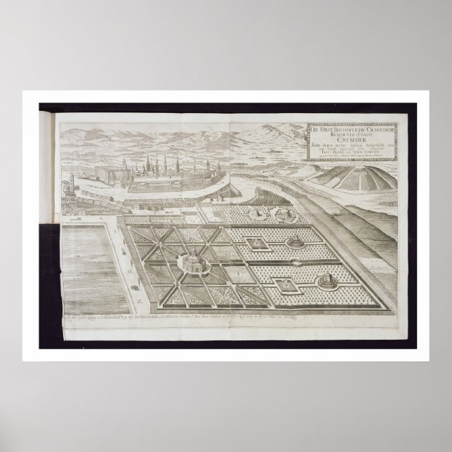 The new gardens at Cremsier, the residence of the Poster (Front)