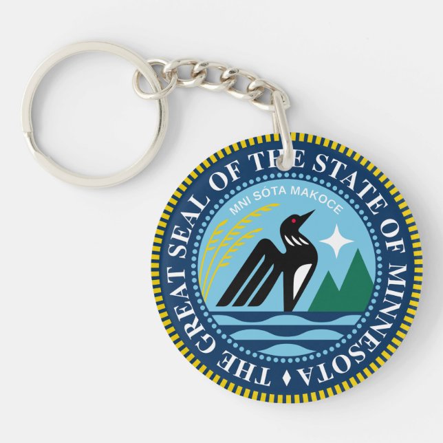The new great Seal of the State of Minnesota Keychain (Front)