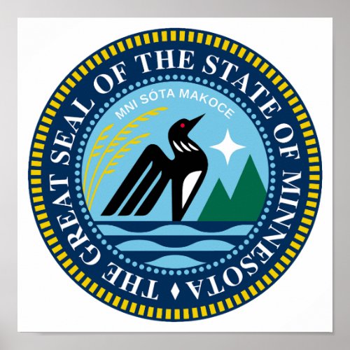 The new great Seal of the State of Minnesota Poster