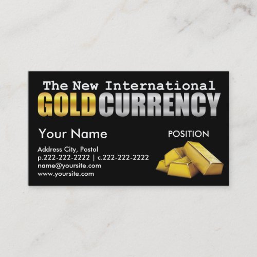 The New International Currency _ Business Card