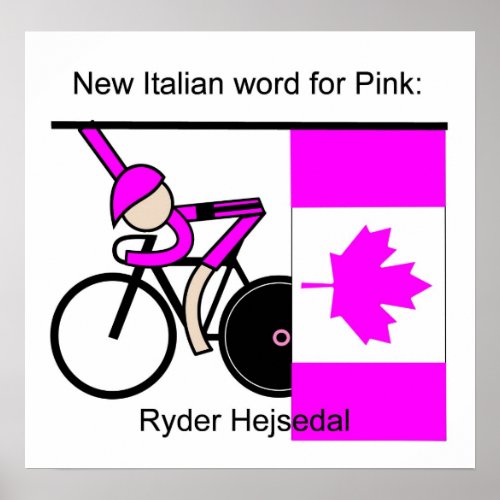 The New Italian Word for Pink Poster