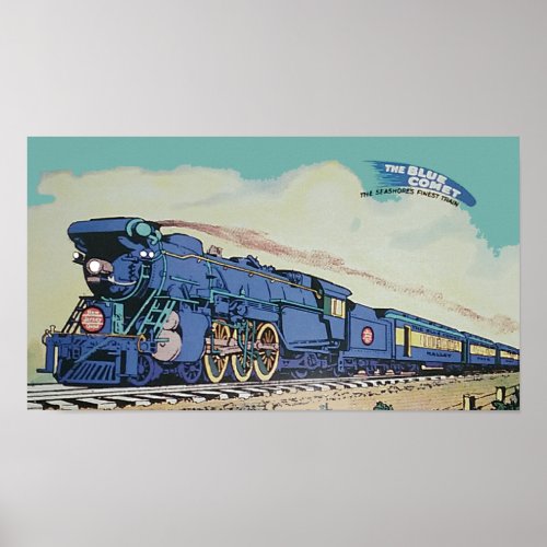 The New Jersey Central Blue Comet Train  Poster
