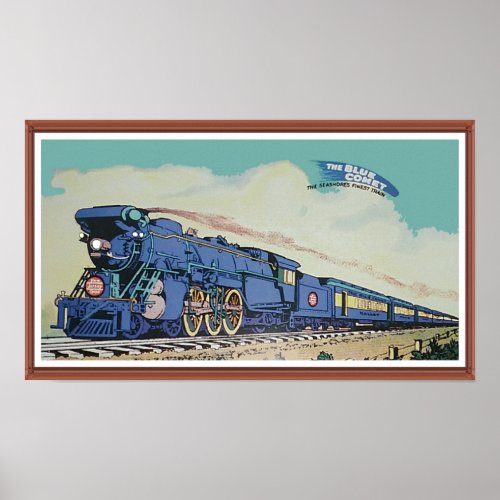 The New Jersey Central Blue Comet Train Poster