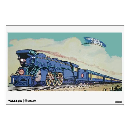 The New Jersey Central Blue Comet Train Wall Sticker