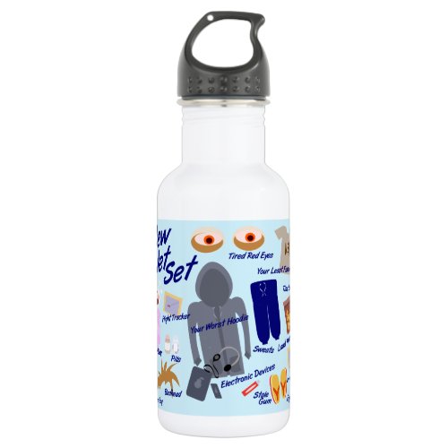 The New Jet Set Funny Tourist Airline Travel Stainless Steel Water Bottle