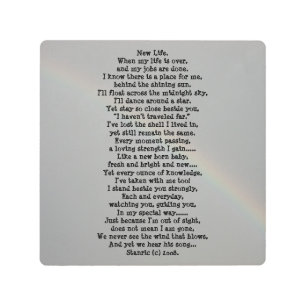 THE NEW LIFE POEM METAL ART AND DESIGN STYLE