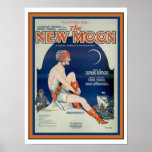 "The New Moon" Art Deco Sheet Music Cover  12 x 16 Poster<br><div class="desc">Add a splash of Deco to your Decor with this Vintage Art Deco "The New Moon" Sheet Music Print 12 x 16</div>