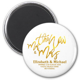 The New Mr and Mrs (add name, date, venue) Gold Magnet