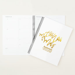 The New Mr and Mrs (add name, date, venue) Gold Planner