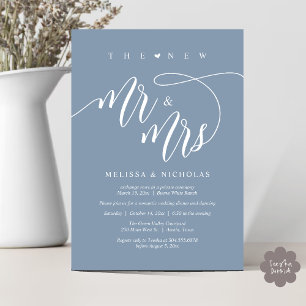 The New Mr and Mrs Modern Wedding Party Dinner Invitation