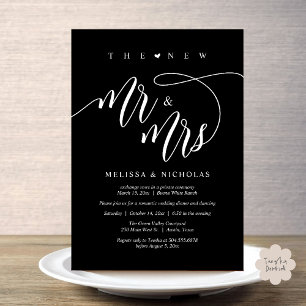 The New Mr and Mrs Modern Wedding Party Dinner Invitation