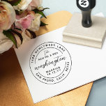 The New Mr and Mrs Newlywed Address Rubber Stamp<br><div class="desc">Customize for any occasion,  commemorate a new home,  or special date.</div>