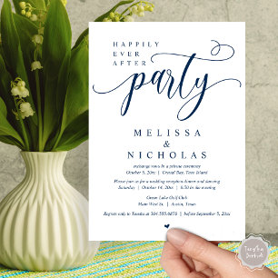 The New Mr and Mrs, Wedding Elopement Dinner Party Invitation