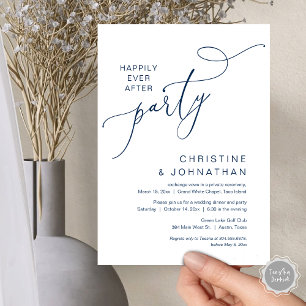 The New Mr and Mrs, Wedding Elopement Dinner Party Invitation