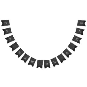 The New Mr. & Mrs. Chalkboard Wedding Bunting Flags