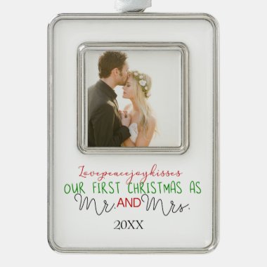 The New Mr. & Mrs. Photo Christmas Ornament
